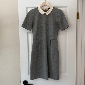 J Crew Grey Collared Dress